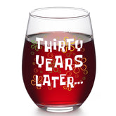 Copa de vino Futtumy 17oz, ideal para celebrar treinta años.