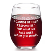 Vaso Futtumy con frase divertida, ideal para regalos y reuniones en la mesa.