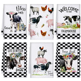 FuWeave toallas de cocina con diseño de vaca para Navidad, práctico y decorativo