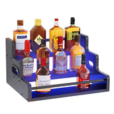 Fxacyem estante de licor 3 niveles con luz realza tu colección.