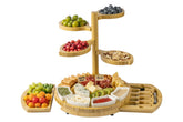 Fyctio tablero charcuteria grande en forma de arbol para servir aperitivos.
