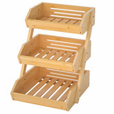 Cesta de frutas G.a HOMEFAVOR con tres niveles para organizar frutas y verduras.