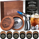 Whisky ahumador kit de G J's Finest con antorcha de cuatro llamas para cócteles
