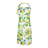 Delantal G2PLUS de cocina con limón protege la ropa durante la preparación.