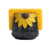 Gabroc porta-esponjas girasol para cocina, facilita organización junto al fregadero.