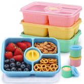 GadgBlizza Bento caja de almuerzo seccionada para comidas variadas.