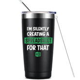 GALAROES taza termo 20oz con mensaje de hoja de cálculo en el frente, perfecto regalo.