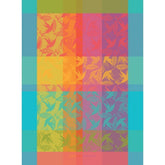 Garnier-Thiebaut Mille Colibris: toalla de cocina con damasco jacquard y colibríes.