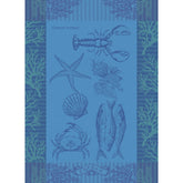 Garnier-Thiebaut L'Ocean Bleu: toalla de cocina con diseño oceánico para secar platos.