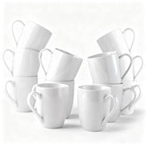 Taza GBHome de café blanca 12oz con manija grande, cómoda para beber caliente