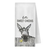 Toallas de mano GCFET burro divertidas con diseño cachetes dulces y alta absorbencia.