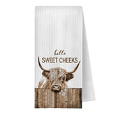Toallas GCFET con vaca Highland para baño o cocina, decorativas y absorbentes.