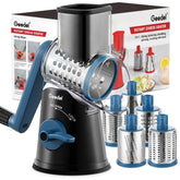Geedel rallador de queso rotativo con base ventosa para cocina estable