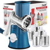 Geedel rallador rotatorio 5 en 1 con mango ergonómico para uso cómodo