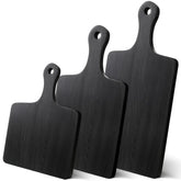Geetery tablero negro de bambú grande para cortar verduras con estilo.