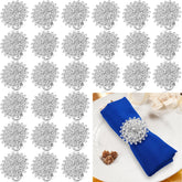 Geiserailie anillo porta-servilletas flor cristal para mesas elegantes en bodas