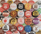 Generic 100 tapas de botella de soda con variedad de diseños para proyectos creativos.