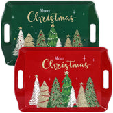 Bandejas navideñas Generic con asas para servir en fiestas.
