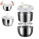 Centrífuga para ensalada Generic en acero inoxidable 6L con gran capacidad para porciones amplias