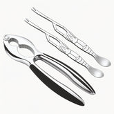 Generic: conjunto de herramientas para mariscos enfocado en cangrejo y langosta, resistente y práctico.