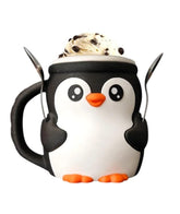 Generic pinguino en soporte para tarrina, vista superior; mantiene la tarrina fría y cómoda.