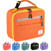 Bolsa Genteen aislada para almuerzo, vista frontal naranja, mantiene bebidas frías.