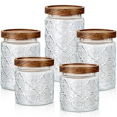 Tarro Gerrii de vidrio Begonia 500 ml para almacenamiento elegante