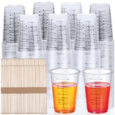 Gerrii tazas medidor desechables 8 oz, lectura clara para mezclas precisas.