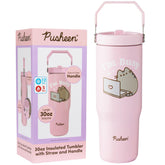 Get Trend Pusheen Tumbler 30oz con tapa, evita derrames en la escuela
