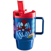 Botella Get Trend Spiderman para niños con paja, ideal para clase
