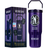 Vaso térmico Get Trend Wednesday con pajita para hidratar durante la escuela.