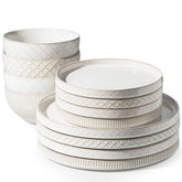 Getstar set de cena con platos de 10.5 pulgadas aptos para microondas y fácil limpieza