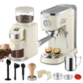 Gevi máquina de espresso 20 bares con molinillo integrado para casa