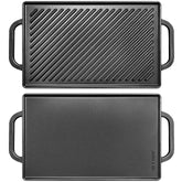 Sartén GGC grill reversible, frontal, ideal para asar carnes y verduras.