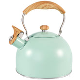 Tetera GGC para estufa con mango de madera y acero inoxidable, hervir agua rápido