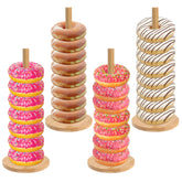 Giantree porta-donas de madera, base estable para exhibir donas.