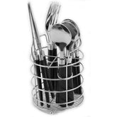 Gibson Home Sensations, cubiertos 16 piezas con porta metal, almacenamiento práctico en encimera.