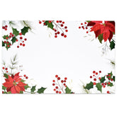 Gift Boutique mantel navidad poinsettia roja, ideal para cenas festivas y limpieza rápida.