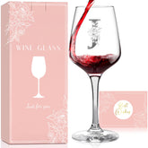 GiftHarbor vaso de vino con monograma para mujer, regalo personalizado y elegante