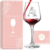 Vaso GiftHarbor de vino monograma para un regalo elegante en cualquier ocasión.