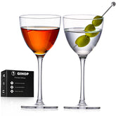 Copas Nick y Nora GIHOP, 5-8onzas, sopladas a mano, ideales para martinis en casa.
