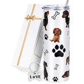 GINGPROUS vaso termico dachshund veinte onzas con tapa mantiene bebidas frías o calientes