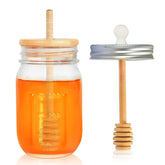 GIVAMEIHF bote miel vidrio 16oz con dipper, facilita ver la cantidad