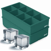glacio moldes hielo cuadrados grandes: ocho cubos, derretimiento lento para whisky.