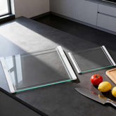 GlassCuisine tablero de corte templado 16x12, superficie higiénica y resistente para cocina.