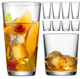 Vasos altos Glaver's 17 oz para cócteles refrescantes.