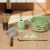 GleeNflux tazón matcha cerámica con pico para verter con precisión