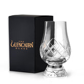 Vaso Glencairn de whisky con corte manual en caja regalo.
