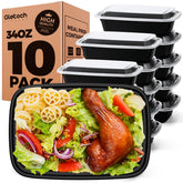 Glotoch Express contenedores preparación-alimentos-34oz con cierre hermético para porciones.