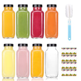 Botellas Glxgow de 8 oz con tapa hermética para jugos y bebidas.